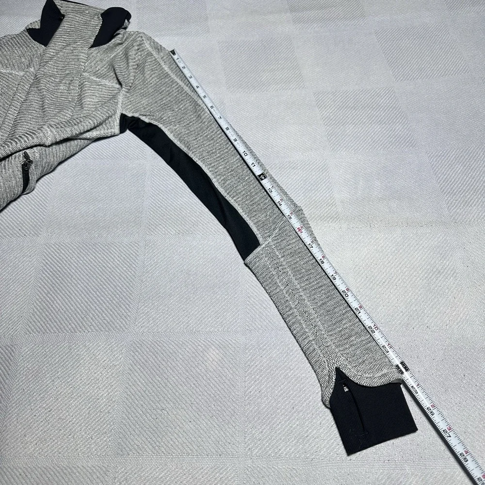 Lululemon Base‎ Runner 1/2 Zip Size 2 Performance Rulu Fabric Mini Check Heather